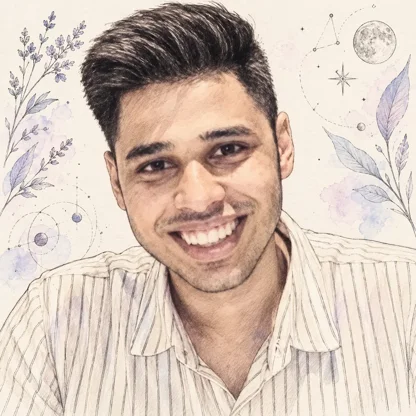 Illustrated portrait of Aakash Sethi.